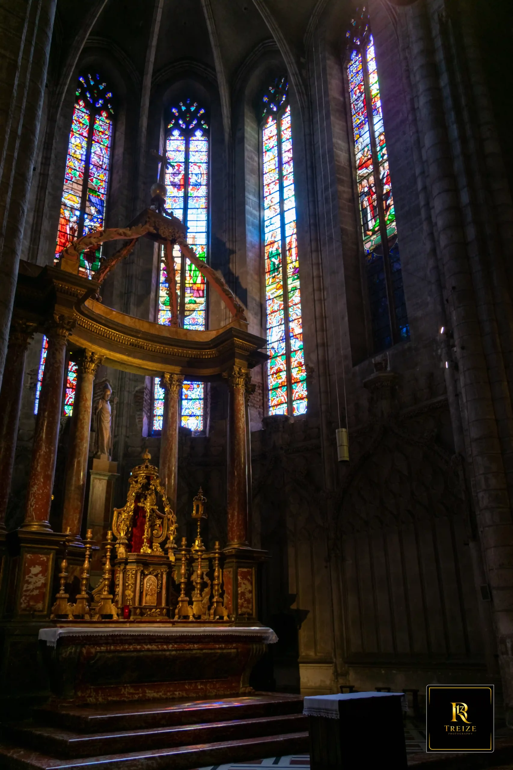 nef-collegiale-saint-salvi Nef intérieure de la Collégiale Saint-Salvi à Albi